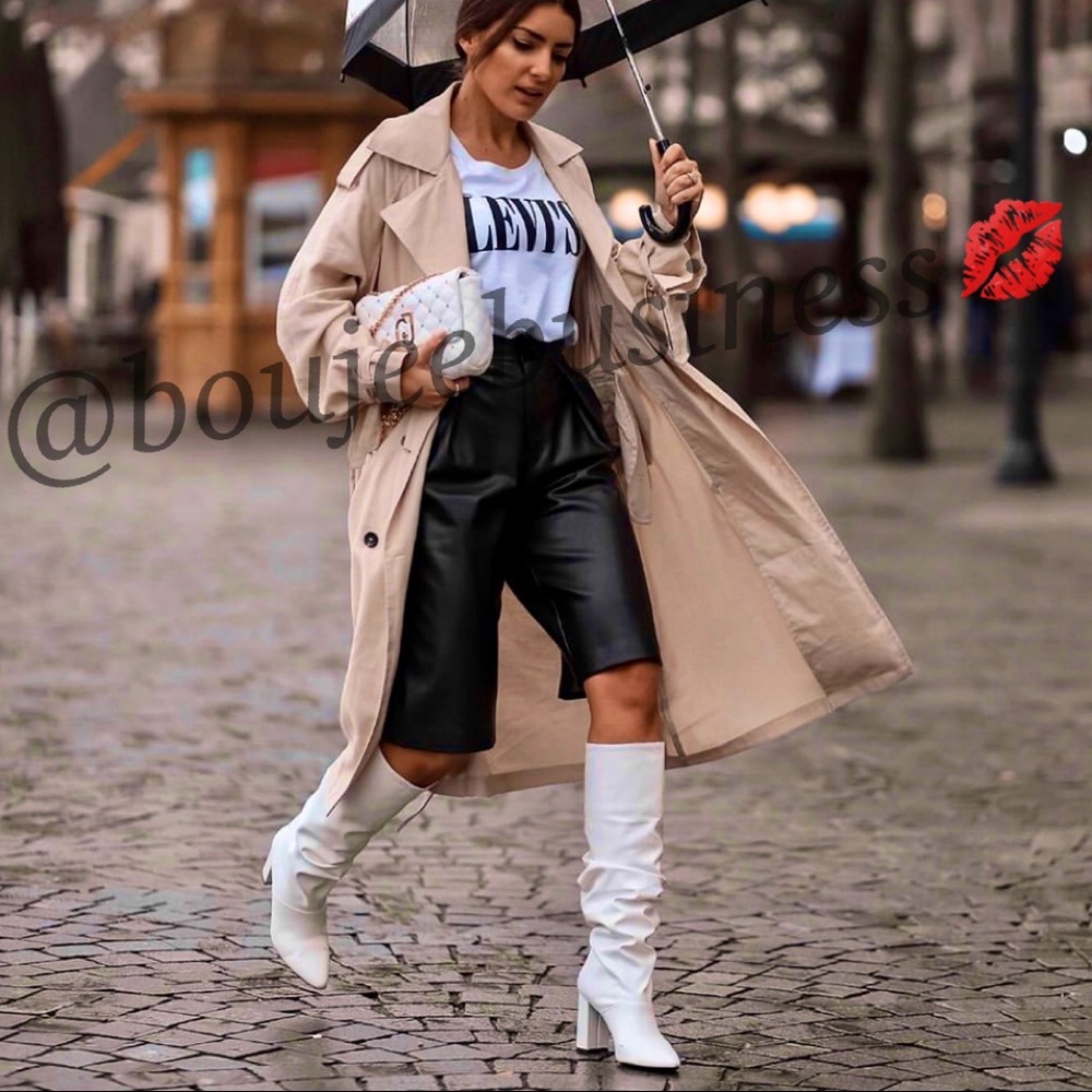 ZARA BNWT Faux Leather Long Shorts - Picture 7 of 9